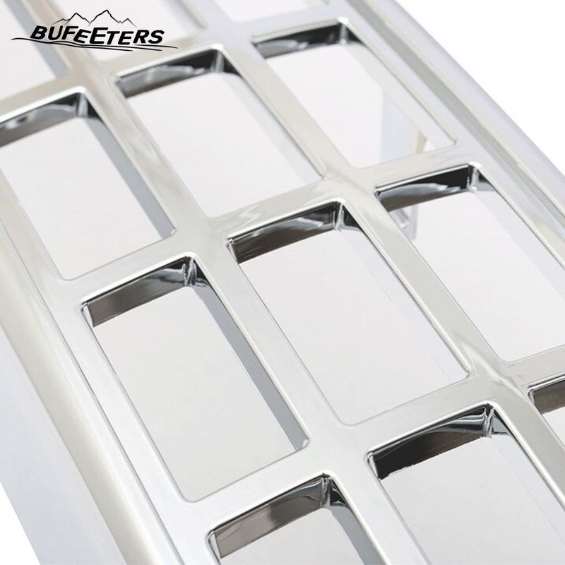 BUFEETERS Chrome Front Bumper Guard Insert Mesh Grille Body Kit Fit For 2017 2018 2019 F-250 F-350 F-450 F-550 Super Duty,Platinum Style