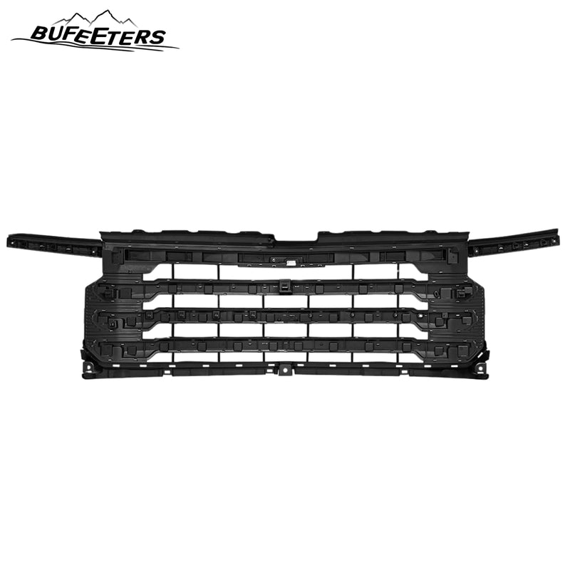 BUFEETERS Front Bumper Upper Grille Fit For 2022 2023 2024 Chevy Silverado 1500 High Country,Horizontal Billet Style,Gloss Black