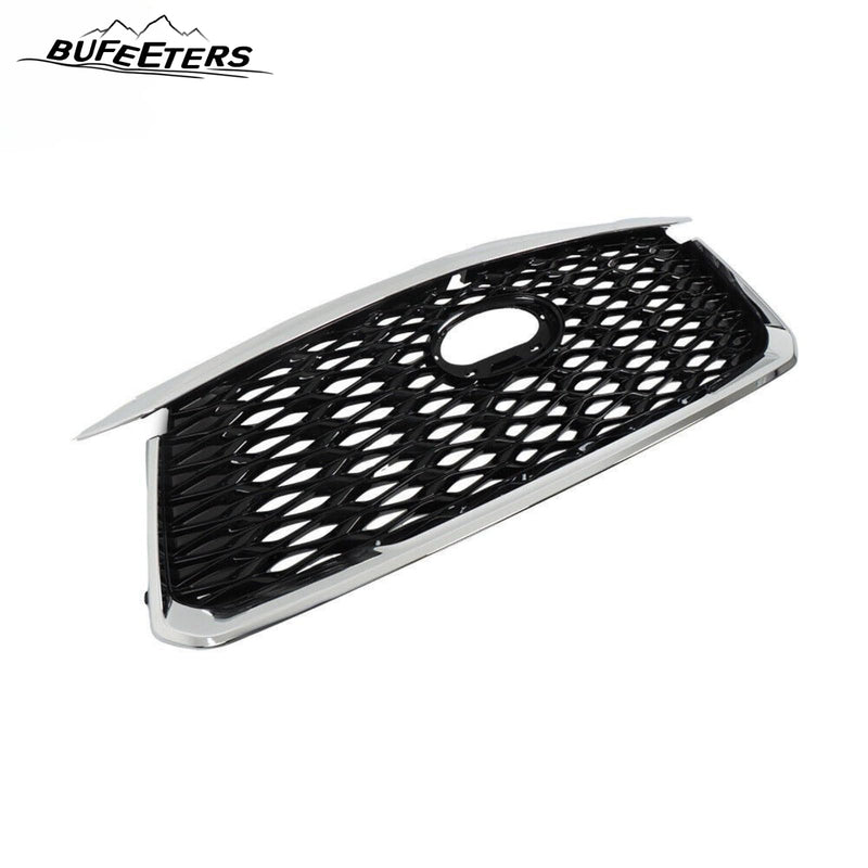 BUFEETERS  Front Bumper Upper Grille Fit For 2022 2023 INFINITI QX60,Mesh Style,Chrome&Black