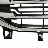 BUFEETERS Front Bumper Upper Grille Grill Fit For 2018 2019 2020 2021 GMC Terrain,Black & Chrome