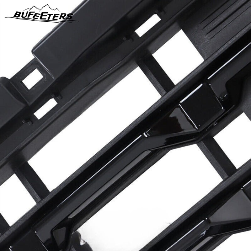 BUFEETERS Front Bumper Upper Grille Fit For 2022 2023 2024 Chevy Silverado 1500,Horizontal Billet Style,Chrome&Black