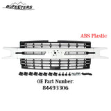 BUFEETERS Front Bumper Upper Grille Fit For 2019 2020 2021 Chevy Silverado 1500,Factory Style,GAZ Summit White&Matte Black