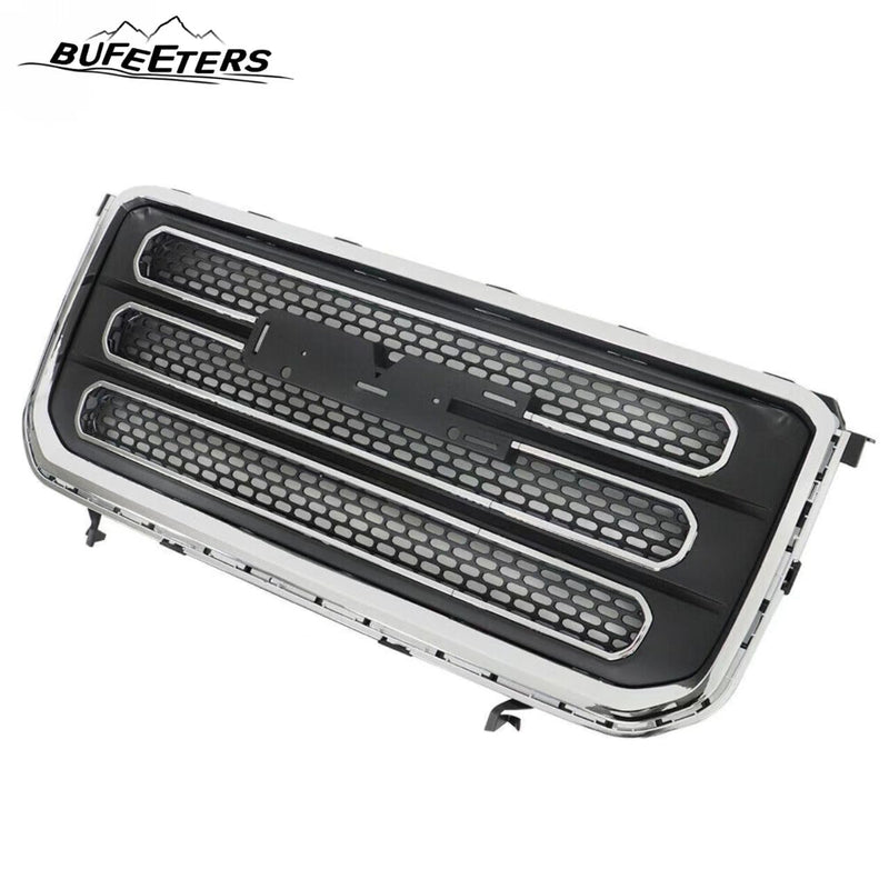BUFEETERS Front High Chrome Shell Grille Assembly Fit For 2013 2014 2015 2016 GMC Acadia SLT,Chrome&Dark Gray
