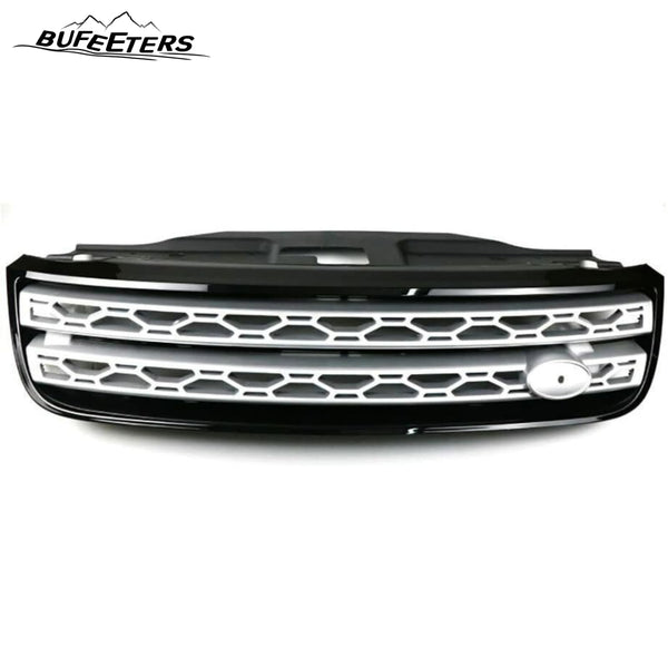 BUFEETERS Front Grille Mesh Grill Vent Trim Fit For 2017 2018 2019 2020 Land Rover Discovery L462,Mesh Style,Black&Silver
