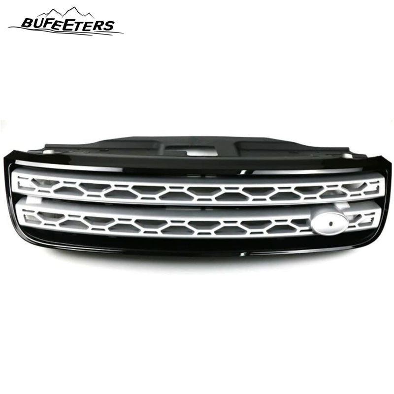 BUFEETERS Front Grille Mesh Grill Vent Trim Fit For 2017 2018 2019 2020 Land Rover Discovery L462,Mesh Style,Black&Silver