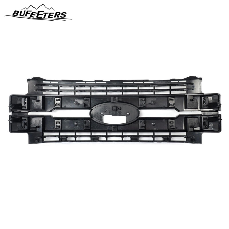 BUFEETERS Front Bumper Upper Grille Fit For 2017 2018 2019 F-250 F-350 F-450 F-550 Super Duty,Lariat Style,UX Ingot Silver&Matte Black