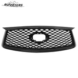 BUFEETERS  Front Upper Grille  W/Camera Hole  Fit For 2019 2020 2021 2022 2023 INFINITI QX50,Gloss Black