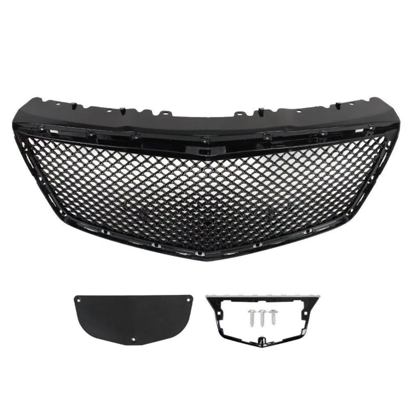 BUFEETERS  Front Bumper Hood Grille  Black Fit For 2014 2015 2016 2017 2018 2019 Cadillac CTS Sedan B Style