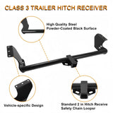 BUFEETERS  Class 3 Trailer Hitch Tow Receiver 2" Black Fit For 1999-2017 Honda Odyssey