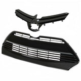 BUFEETERS  Front Bumper Upper & Lower Grille Fit For Toyota Corolla L LE XLE CE 2017 2018 2019,Factory Style,Gloss Black