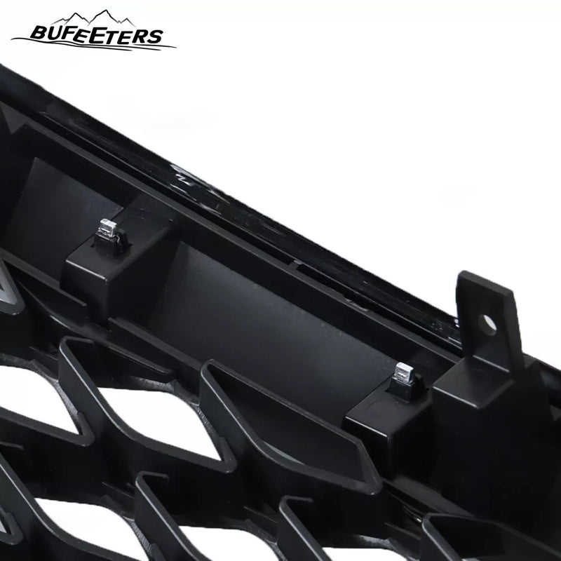 BUFEETERS  Front Bumper Upper Grille Fit For 2015 2016 2017 INFINITI QX80,Mesh Style,Chrome&Black