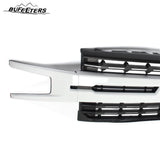BUFEETERS Front Bumper Upper Grille Fit For 2019 2020 2021 Chevy Silverado 1500,Factory Style,GAZ Summit White&Matte Black