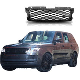 BUFEETERS Front Bumper Upper Grille Fit For 2018 2019 2020 2021 2022 Land Rover Range Rover Vogue L405,Gloss Black