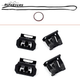 BUFEETERS  Front Bumper Upper Grille Grill & Hood Bulge Fit For 2014 2015 2016 2017 2018 2019 2020 Toyota Tundra,Honeycomb Style,Gloss Black&Gary