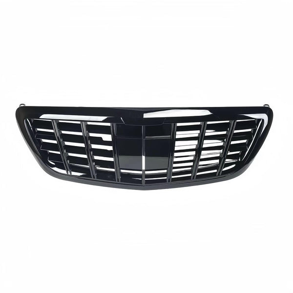 BUFEETERS   Front Upper Grille Fit For 2013 2014 2015 2016 2017 2018 2019 2020 Benz S-Class W222 S400 S500,BRABUS Style,Gloss Black