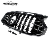 BUFEETERS Front Bumper Upper Grille Fit For 2020 2021 2022 2023 Benz H247 GLA35 GLA45 AMG Deluxe,GTR Style,Gloss Black