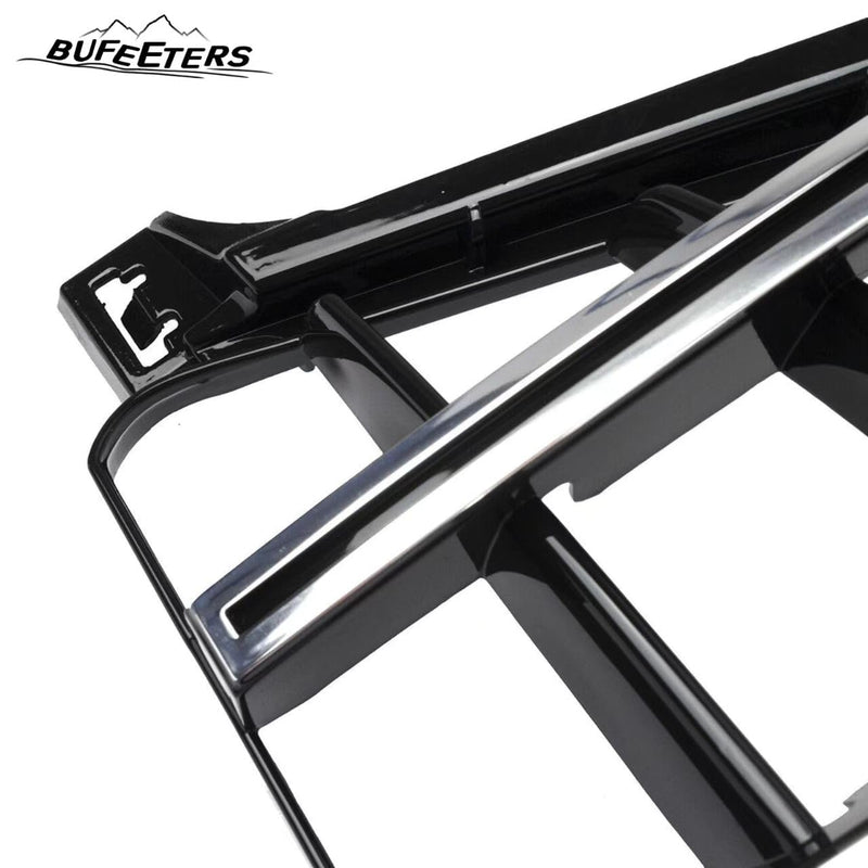 BUFEETERS  Front Bumper Upper Grille W/o Camera Hole Fit For 2012 2013 2014 2015 Benz W166 ML350 400 550 AMG,GT Style,Chrome&Black