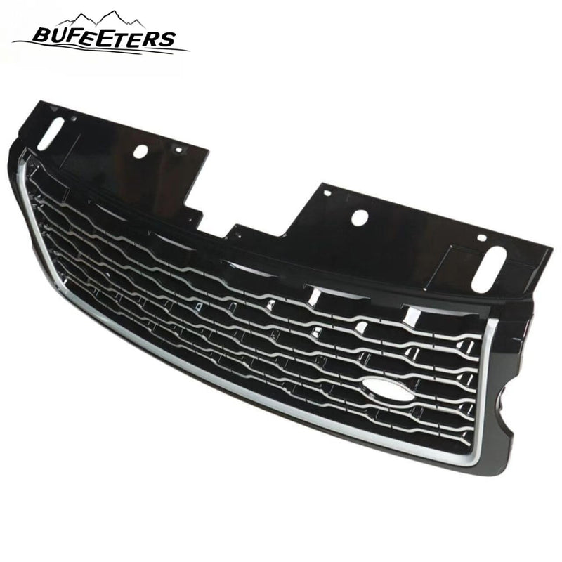 BUFEETERS Front Bumper Upper Grille Fit For 2013 2014 2015 2016 2017 Land Rover Range Rover Vogue L405,Mesh Style,Chrome&Black