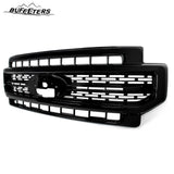 BUFEETERS Front Bumper Upper Grille Fit For 2020 2021 2022 F-250 F-350 F-450 F-550 Super Duty,Lariat Sport Style,Gloss Black