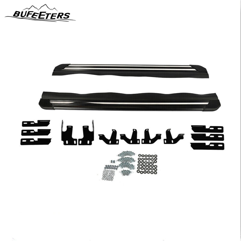 BUFEETERS  Side Step Running Board Nerf Bar Fit For 2009 2010 2011 2012 2013 2014 2015 Honda Pilot,Black&Silver