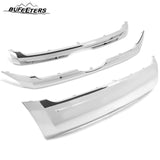 BUFEETERS  3PCS Front Upper & Center & Lower Grille Trim Fit For 2011 2012 2013 2014 Ford Edge,Factory Style,Chrome&Silver