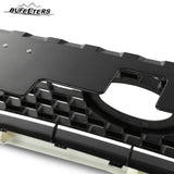BUFEETERS  Front Grille&Hood Bulge Molding Set Fit For 2014 2015 2016 2017 2018 2019 2020 Toyota Tundra,Mesh Style,Matte Black