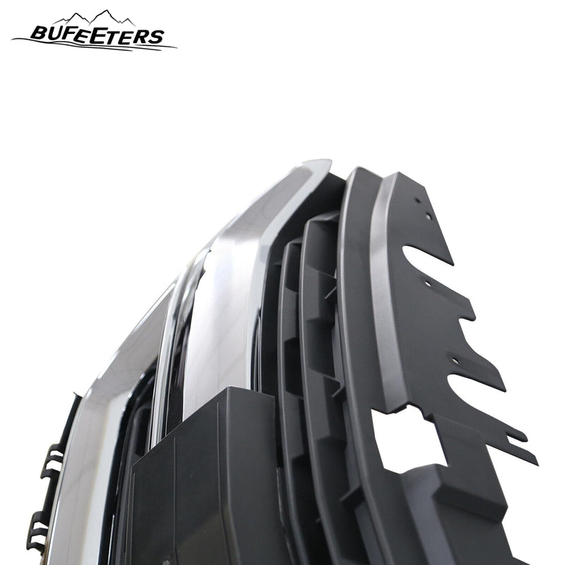BUFEETERS  Front Bumper Upper Grille Fit For 2015 2016 2017 2018 2019 2020 Chevrolet Colorado,Mesh Style,Chrome&Black