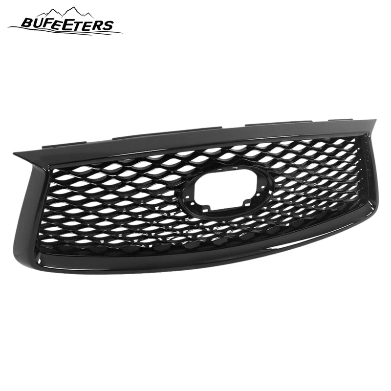 BUFEETERS  Front Upper Grille  W/Camera Hole  Fit For 2019 2020 2021 2022 2023 INFINITI QX50,Gloss Black