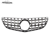 BUFEETERS   Front Bumper Upper Grille Fit For 2014 2015 2016 2017 Mercedes Benz E-CLASS C207 W207 Coupe,GTR Style,Chrome&Black