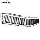 BUFEETERS  Front Bumper Upper Grille Fit For 2009 2010 2011 2012 Chevy Chevrolet Traverse,Honeycomb Style,Chrome Shell w/ Black Insert