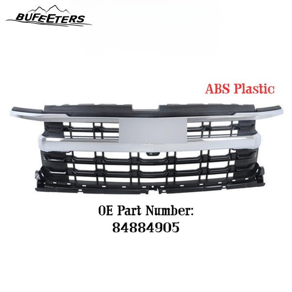 BUFEETERS Front Bumper Upper Grille Fit For 2022 2023 2024 Chevy Silverado 1500,Horizontal Billet Style,Chrome&Black
