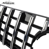 BUFEETERS  Front Bumper Upper Grille W/o Camera Hole Fit For 2012 2013 2014 2015 Benz W166 ML350 400 550 AMG,GT Style,Chrome&Black