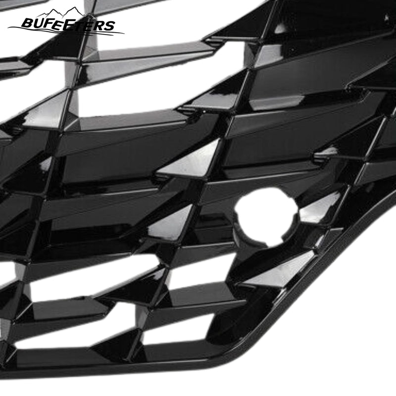 BUFEETERS    Front Bumper Upper Grille W/O Sensor Hole Fit For 2020 2021 2022 2023 Hyundai Sonata,Honeycomb Style,Gloss Black