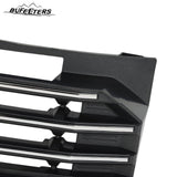 BUFEETERS Front Bumper Upper Grille W/Chrome Trim Fit For 2019 2020 2021 Chevy Silverado 1500,Horizontal Billet Style,Chrome&Black