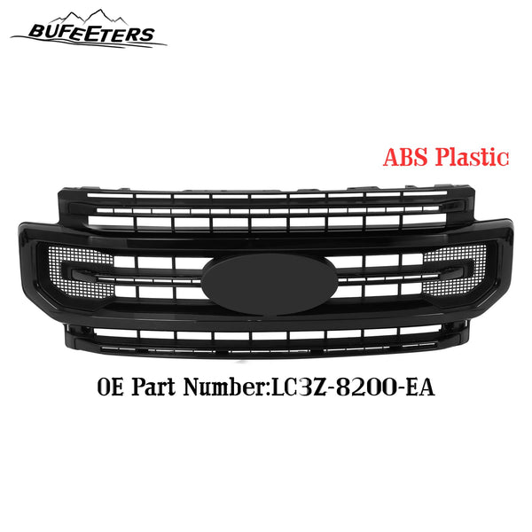 BUFEETERS Front Bumper Upper Grille Fit For 2020 2021 2022 F-250 F-350 Super Duty,Platinum Style,Gloss Black