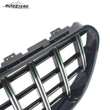 BUFEETERS  Front Upper Grille W/Camera Hole Fit For 2014 2015 2016 2017 2018 2019 2020 Mercedes Benz W217 S63 AMG Pre-/Facelift,GT Style,Chrome&Black