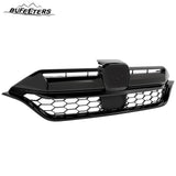 BUFEETERS Front Upper Grille Assembly Fit For 2020 2021 2022 Honda CR-V CRV,Honeycomb Style,Gloss Black