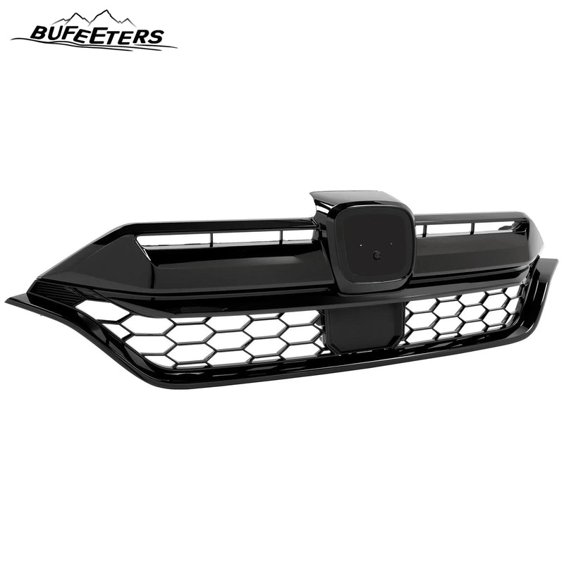 BUFEETERS Front Upper Grille Assembly Fit For 2020 2021 2022 Honda CR-V CRV,Honeycomb Style,Gloss Black