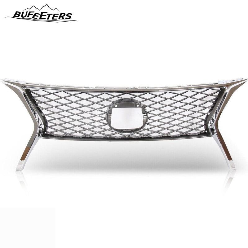 BUFEETERS 2PCS Front Upper Lower Grille Fit For 2013 2014 2015 Lexus RX350 F-Sport,Factory Style,Chrome&Black