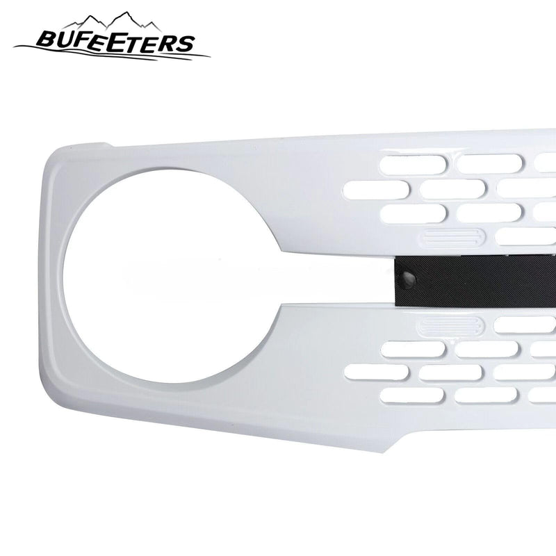 BUFEETERS Front Bumper Upper Grille W/Letters Fit For 2021 2022 2023 Ford Bronco,Honeycomb Style,Gloss White