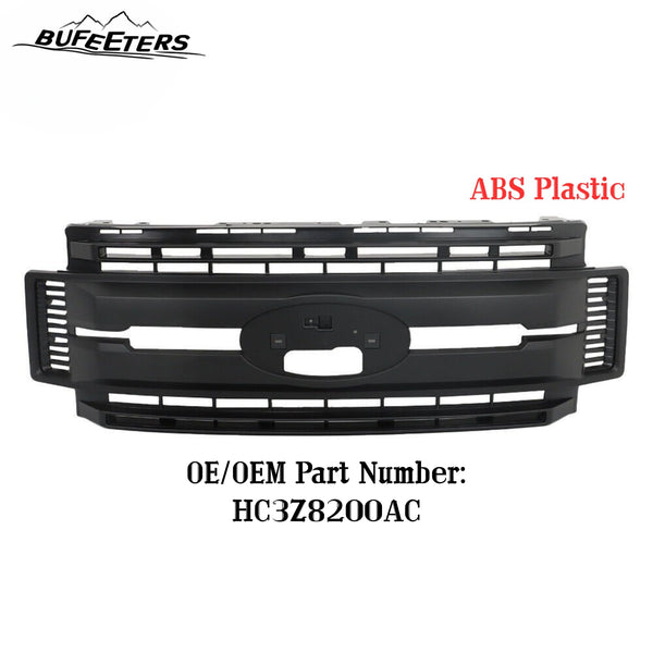 BUFEETERS Front Bumper Upper Grille Fit For 2017 2018 2019 F-250 F-350 Super Duty,XL Style,Matte Black