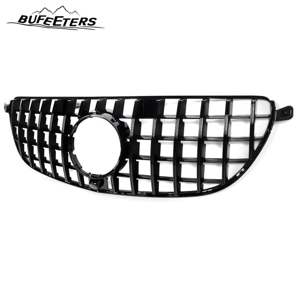 BUFEETERS  Front Bumper Upper Grille Fit For 2016 2017 2018 2019 Mercedes Benz W166 GLE63 AMG,GTR Style,Gloss Black