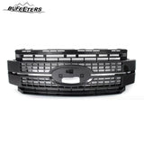 BUFEETERS Front Bumper Upper Grille Fit For 2017 2018 2019 F-250 F-350 F-450 F-550 Super Duty,Platinum Style,J7 Magnetic Metallic&Matte Black