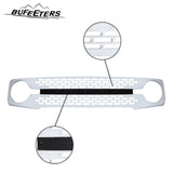 BUFEETERS Front Bumper Upper Grille W/Letters Fit For 2021 2022 2023 Ford Bronco,Honeycomb Style,Gloss White