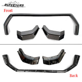 BUFEETERS Front Bumper Grille Trim Molding Fit For 2022 2023 2024 Toyota Tundra,Trim Style,Smoked Chrome