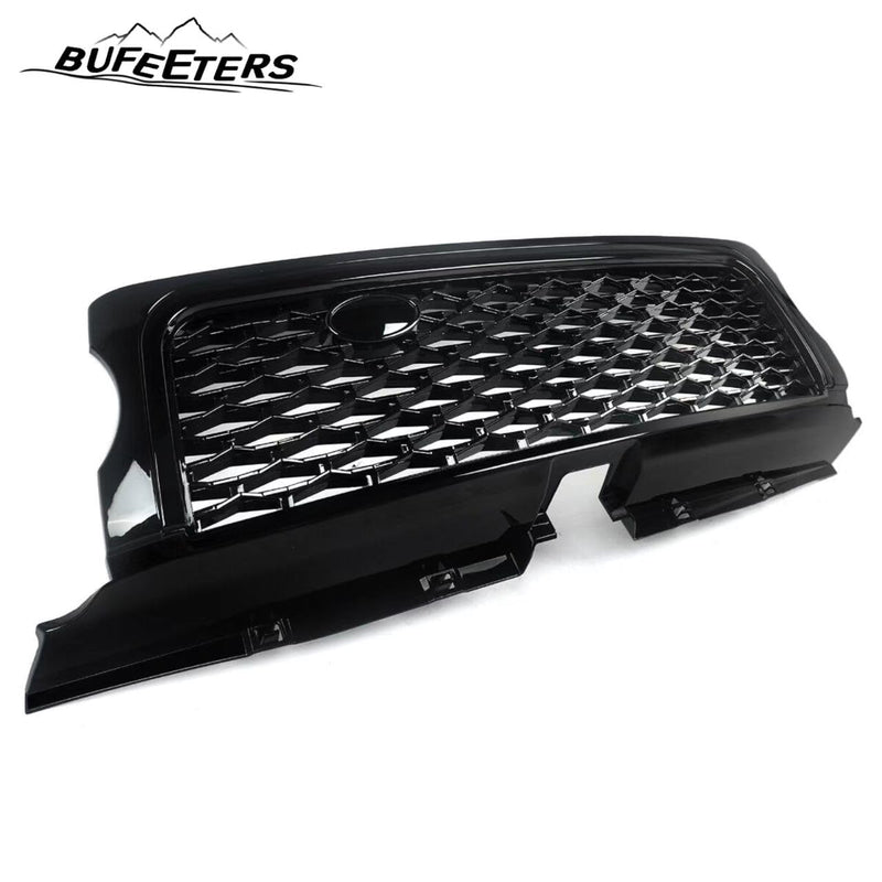 BUFEETERS  Front Grille Pair Air Side Vents Fit For 2006 2007 2008 2009 Range Rover Sport,Honeycomb Style,Gloss Black