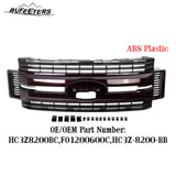 BUFEETERS Front Bumper Upper Grille Fit For 2017 2018 2019 F-250 F-350 F-450 F-550 Super Duty,XL Style,Magma Red&Matte Black