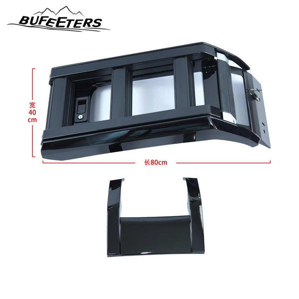 BUFEETERS Foldable Liftable Ladder Compatible with 2020 2021 2022 2023 2024 Land Rover Defender 90 110 130 All Black