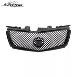 BUFEETERS  Front Bumper Upper Grille Fit For 2008 2009 2010 2011 2012 2013 Cadillac CTS,Mesh Style,Gloss Black