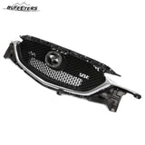 BUFEETERS Front Bumper Upper Grille Assembly Fit For 2017 2018 2019 2020 2021 Mazda CX-5 CX5,Mesh Style,Chrome&Black